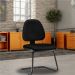 Cadeira Para Escritório Sky L02 Fixa Couro Sintético Preto - Lyam Decor