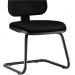 Cadeira Para Escritório Sky L02 Fixa Couro Sintético Preto - Lyam Decor