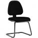 Cadeira Para Escritório Sky L02 Fixa Crepe Preto - Lyam Decor