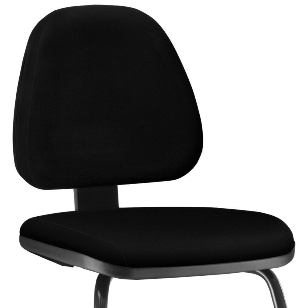 Cadeira Para Escritório Sky L02 Fixa Crepe Preto - Lyam Decor