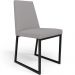 Cadeira Para Sala De Jantar Base Aço Industrial Preto Dafne L02 Corano Cinza - Lyam Decor
