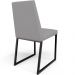 Cadeira Para Sala De Jantar Base Aço Industrial Preto Dafne L02 Corano Cinza - Lyam Decor