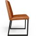 Cadeira Para Sala De Jantar Base Aço Industrial Preto Dafne L02 Couríssimo Camel - Lyam Decor