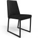 Cadeira Para Sala De Jantar Base Aço Industrial Preto Dafne L02 Couríssimo Preto - Lyam Decor