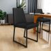 Cadeira Para Sala De Jantar Base Aço Industrial Preto Dafne L02 Couríssimo Preto - Lyam Decor