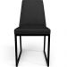Cadeira Para Sala De Jantar Base Aço Industrial Preto Dafne L02 Couríssimo Preto - Lyam Decor