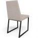 Cadeira Para Sala De Jantar Base Aço Industrial Preto Dafne L02 Linho Bege - Lyam Decor