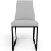 Cadeira Para Sala De Jantar Base Aço Industrial Preto Dafne L02 Linho Cinza - Lyam Decor