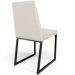Cadeira Para Sala De Jantar Base Aço Industrial Preto Dafne L02 Linho Cru - Lyam Decor
