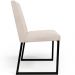 Cadeira Para Sala De Jantar Base Aço Industrial Preto Dafne L02 Suede Bege - Lyam Decor