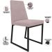 Cadeira Para Sala De Jantar Base Aço Industrial Preto Dafne L02 Suede Rosê - Lyam Decor