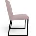 Cadeira Para Sala De Jantar Base Aço Industrial Preto Dafne L02 Suede Rosê - Lyam Decor