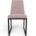 Cadeira Para Sala De Jantar Base Aço Industrial Preto Dafne L02 Suede Rosê - Lyam Decor