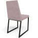 Cadeira Para Sala De Jantar Base Aço Industrial Preto Dafne L02 Suede Rosê - Lyam Decor