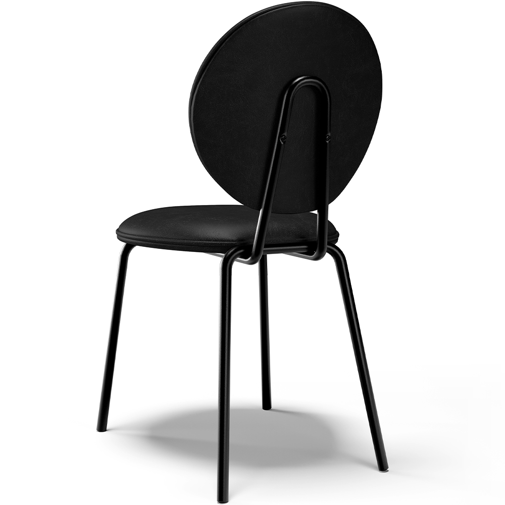 Cadeira Para Sala de Jantar Cozinha Évora L02 Couríssimo Preto - Lyam