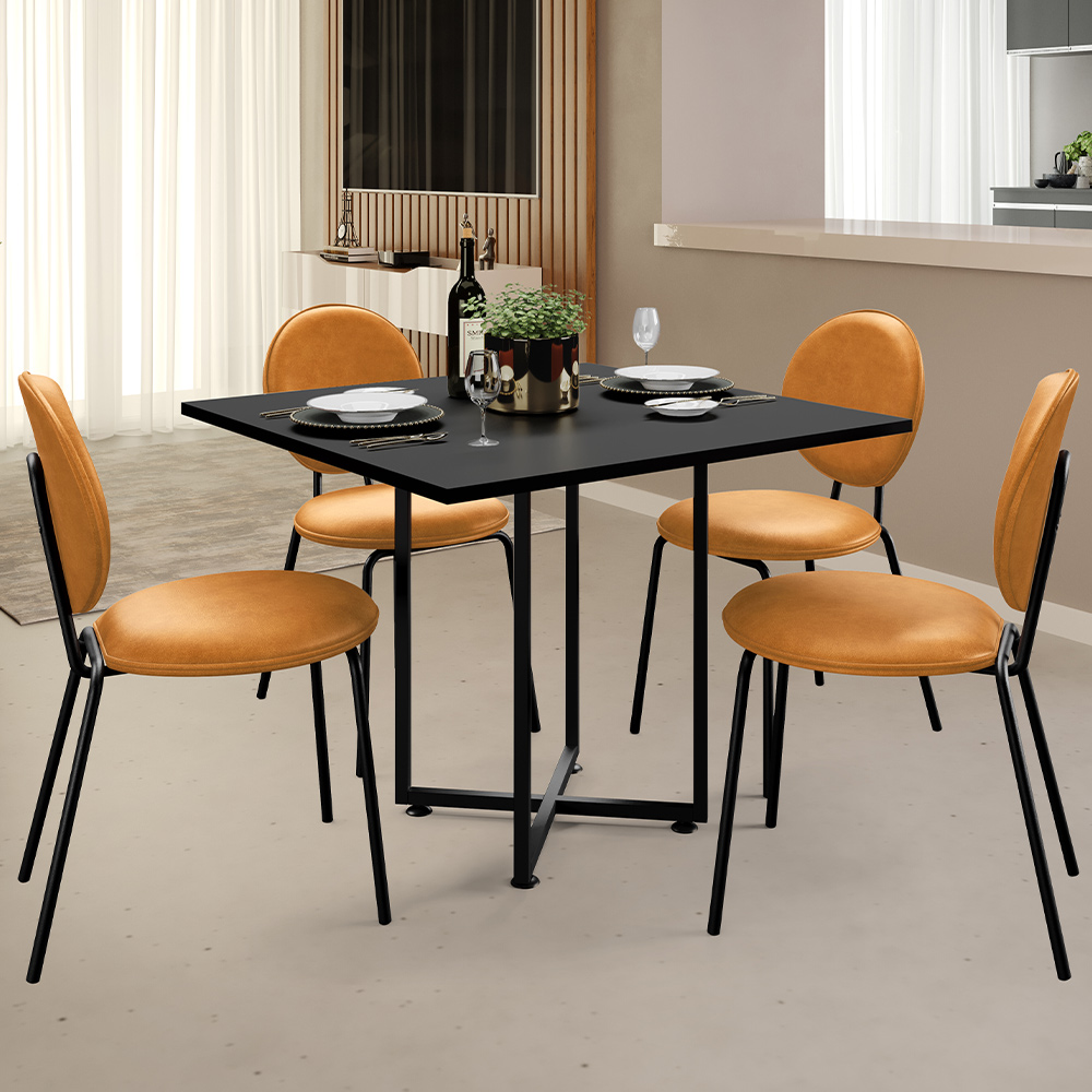 Cadeira Para Sala de Jantar Cozinha Évora L02 Couríssimo Whisky - Lyam
