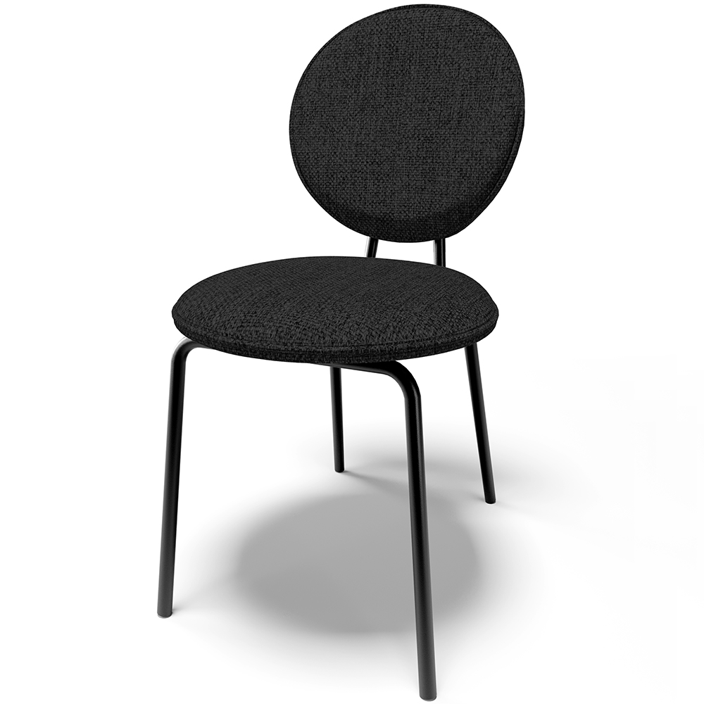Cadeira Para Sala de Jantar Cozinha Évora L02 Linho Chumbo - Lyam