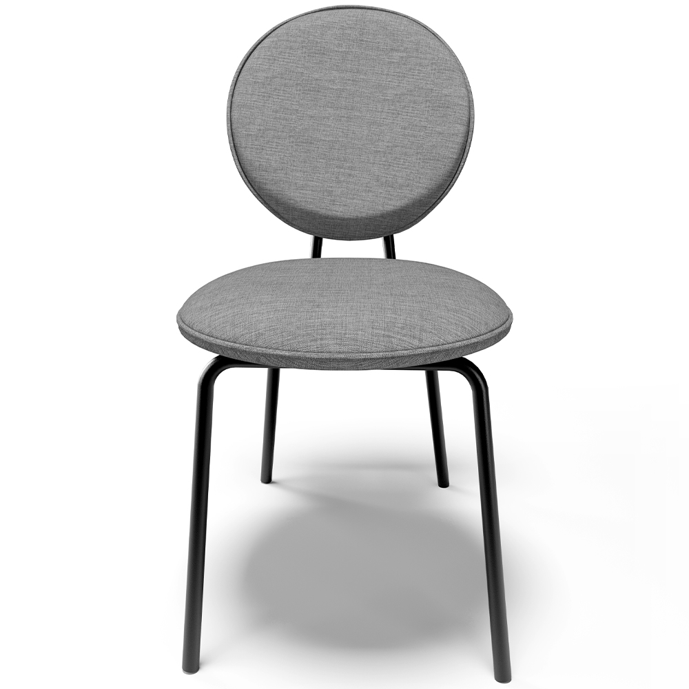 Cadeira Para Sala de Jantar Cozinha Évora L02 Linho Cinza Escuro - Lyam