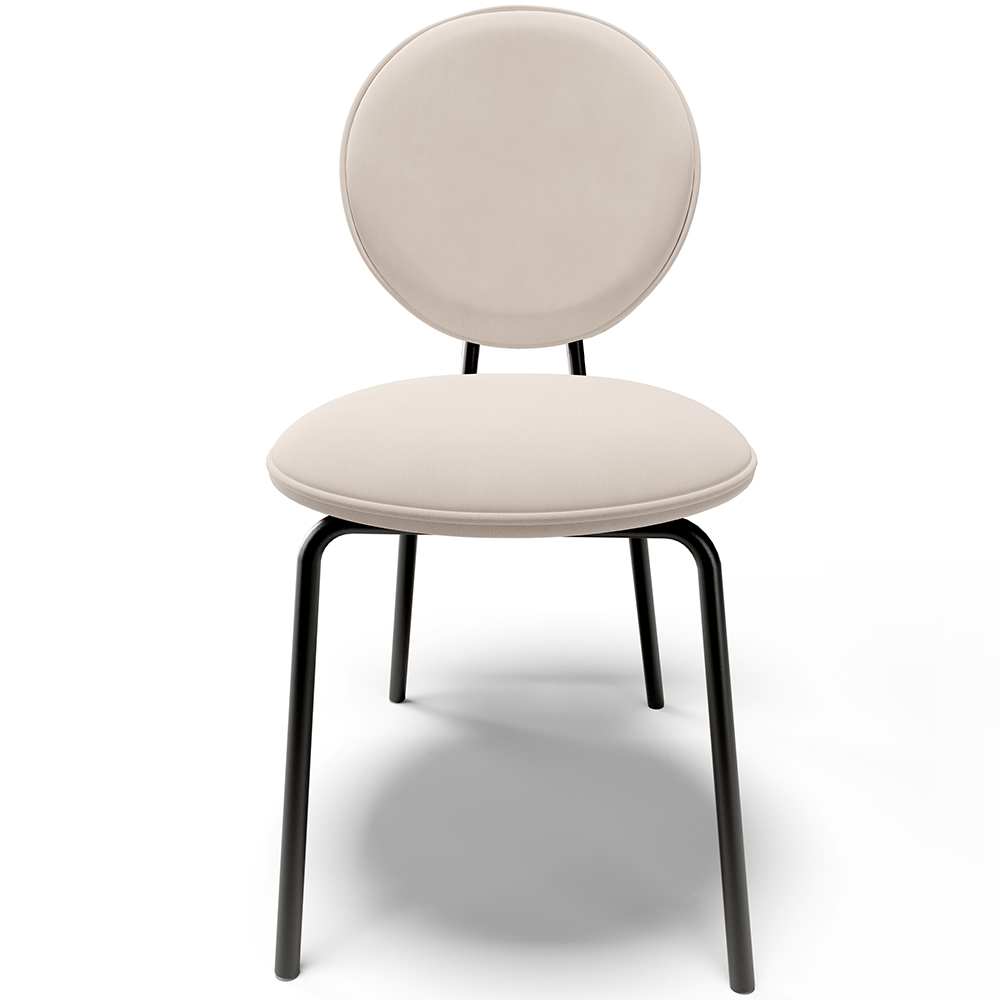 Cadeira Para Sala de Jantar Cozinha Évora L02 Suede Bege - Lyam