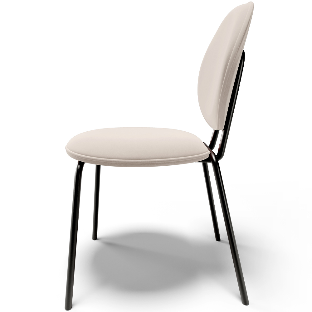 Cadeira Para Sala de Jantar Cozinha Évora L02 Suede Bege - Lyam