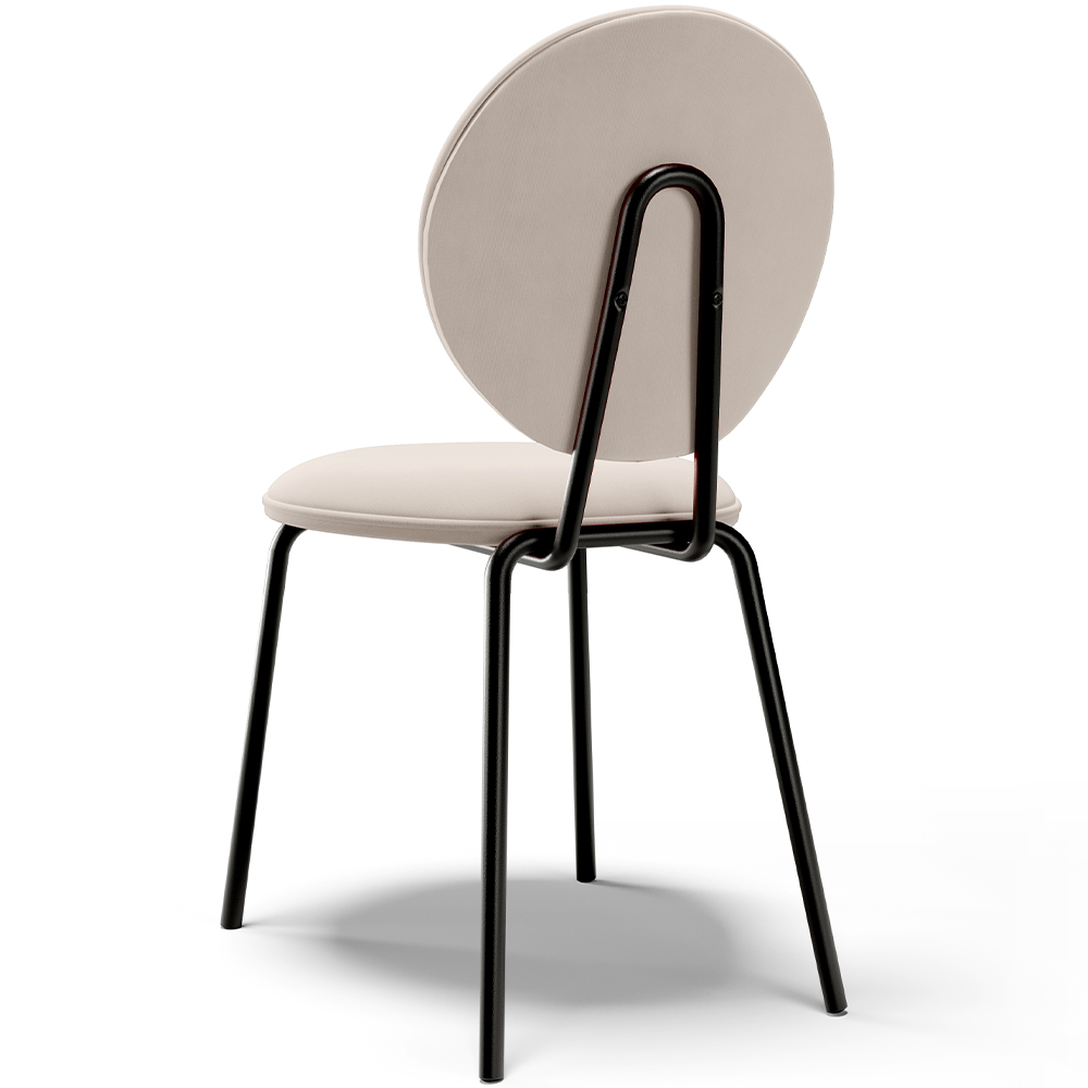 Cadeira Para Sala de Jantar Cozinha Évora L02 Suede Bege - Lyam