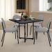 Cadeira Para Sala de Jantar Cozinha Évora L02 Suede Cinza - Lyam