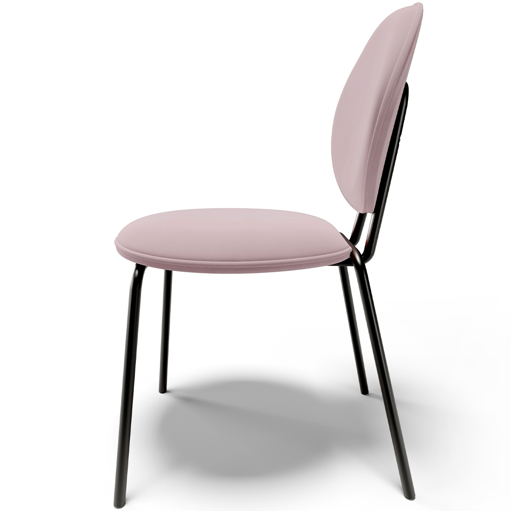 Cadeira Para Sala de Jantar Cozinha Évora L02 Suede Rosê - Lyam