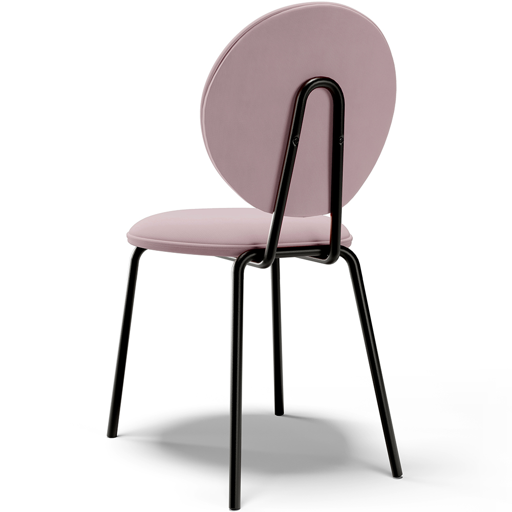 Cadeira Para Sala de Jantar Cozinha Évora L02 Suede Rosê - Lyam