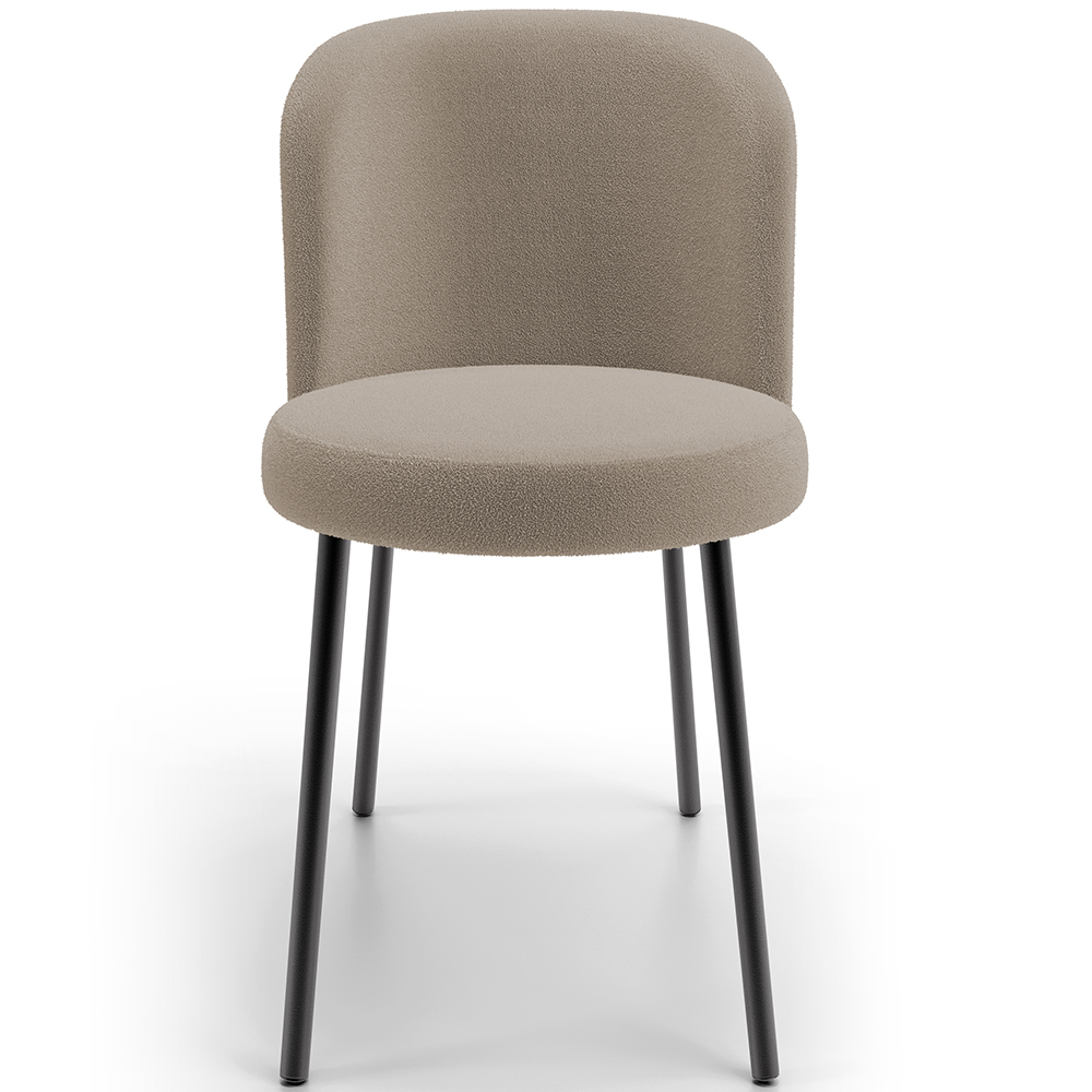 Cadeira Para Sala de Jantar Cozinha Estofada Gavi L02 Bouclê Bege - Lyam Decor