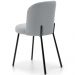 Cadeira Para Sala de Jantar Cozinha Estofada Gavi L02 Bouclê Cinza - Lyam Decor