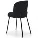 Cadeira Para Sala de Jantar Cozinha Estofada Gavi L02 Bouclê Preto - Lyam Decor