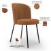 Cadeira Para Sala de Jantar Cozinha Estofada Gavi L02 Bouclê Terracota - Lyam Decor