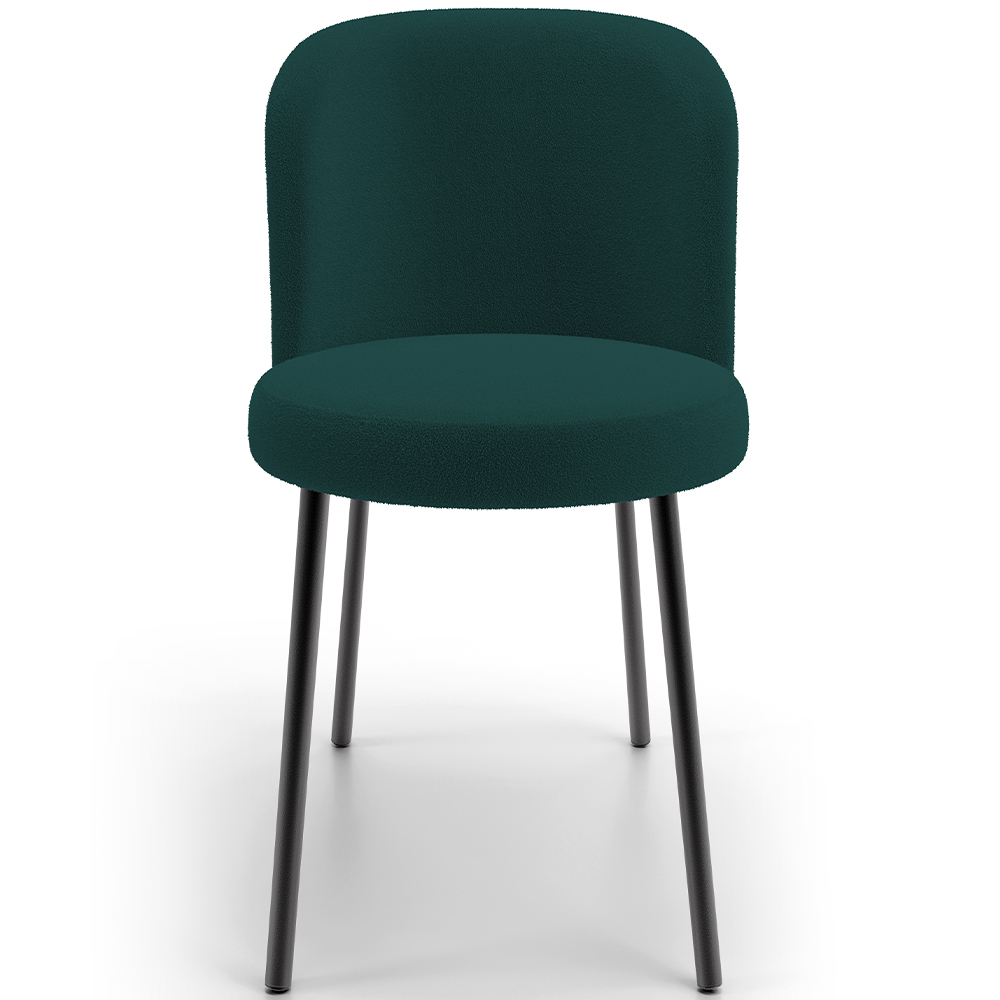 Cadeira Para Sala de Jantar Cozinha Estofada Gavi L02 Bouclê Verde - Lyam Decor