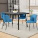 Cadeira Para Sala de Jantar Cozinha Estofada Gavi L02 Linho Azul - Lyam Decor