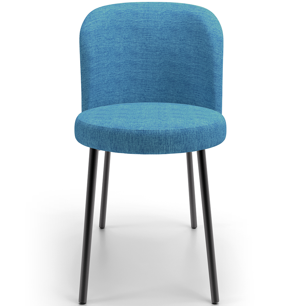 Cadeira Para Sala de Jantar Cozinha Estofada Gavi L02 Linho Azul - Lyam Decor