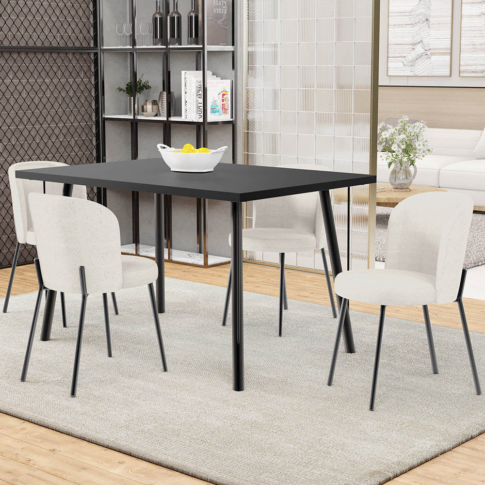 Cadeira Para Sala de Jantar Cozinha Estofada Gavi L02 Linho Bege - Lyam Decor