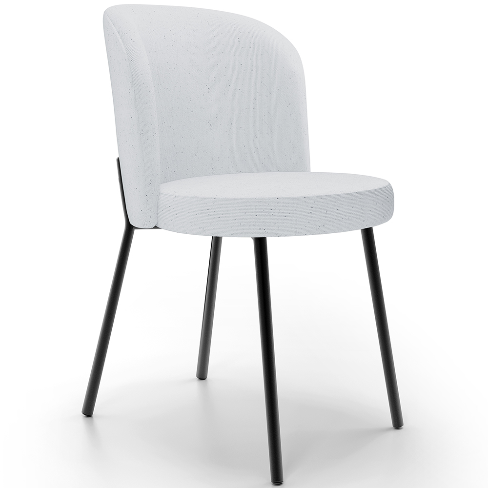 Cadeira Para Sala de Jantar Cozinha Estofada Gavi L02 Linho Cinza - Lyam Decor