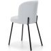 Cadeira Para Sala de Jantar Cozinha Estofada Gavi L02 Linho Cinza - Lyam Decor