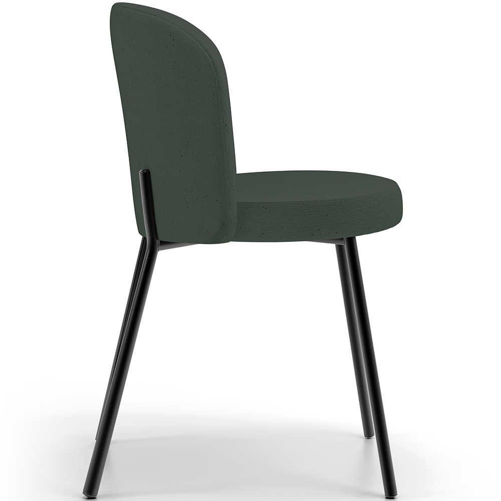 Cadeira Para Sala de Jantar Cozinha Estofada Gavi L02 Linho Verde Musgo - Lyam Decor