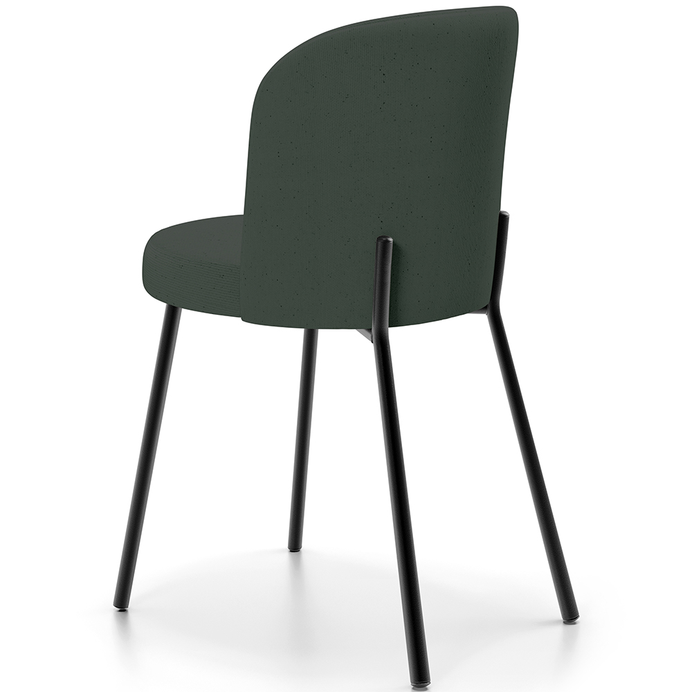 Cadeira Para Sala de Jantar Cozinha Estofada Gavi L02 Linho Verde Musgo - Lyam Decor