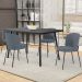 Cadeira Para Sala de Jantar Cozinha Estofada Gavi L02 Suede Cinza - Lyam Decor