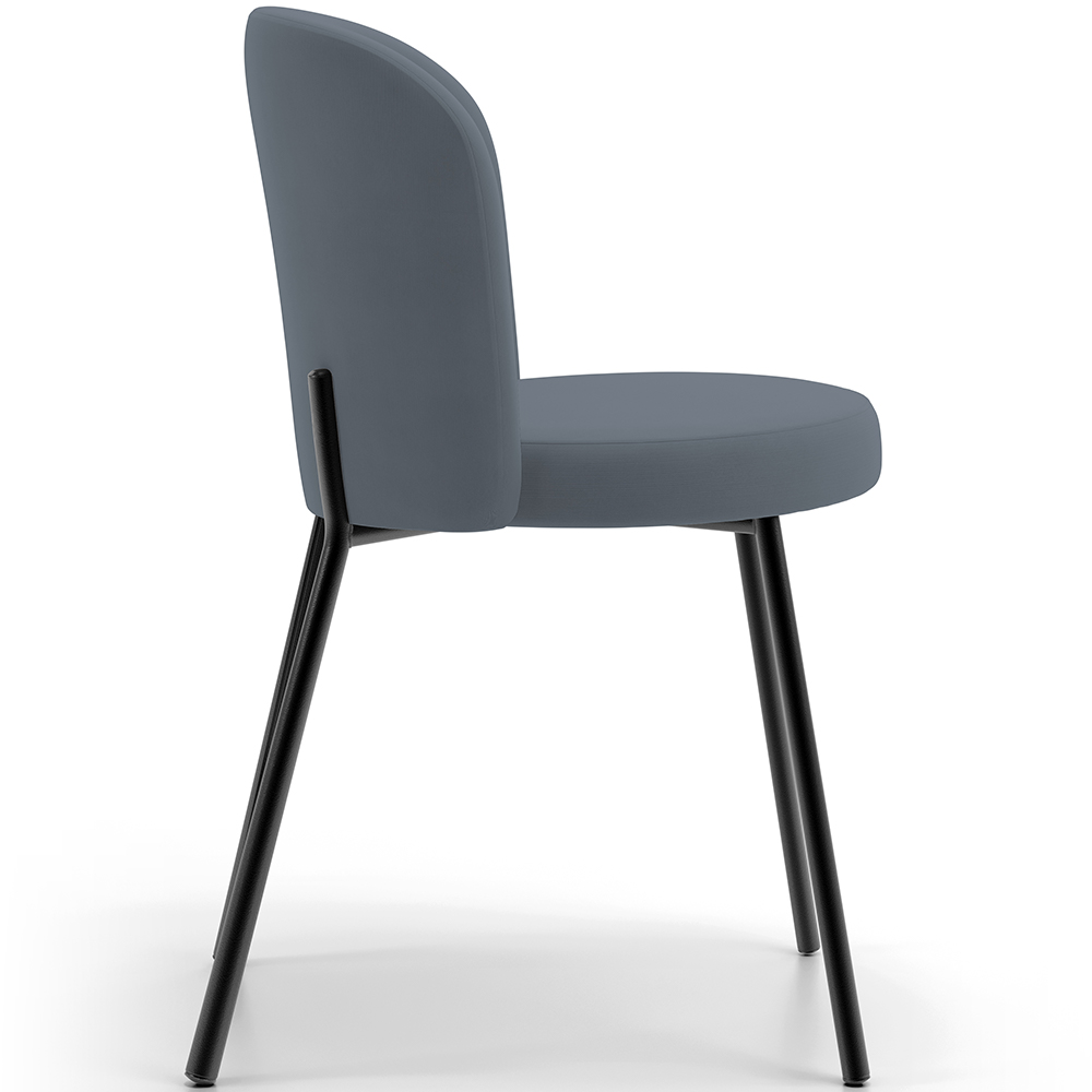 Cadeira Para Sala de Jantar Cozinha Estofada Gavi L02 Suede Cinza - Lyam Decor