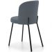 Cadeira Para Sala de Jantar Cozinha Estofada Gavi L02 Suede Cinza - Lyam Decor