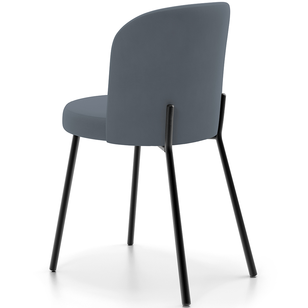 Cadeira Para Sala de Jantar Cozinha Estofada Gavi L02 Suede Cinza - Lyam Decor