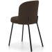 Cadeira Para Sala de Jantar Cozinha Estofada Gavi L02 Suede Marrom - Lyam Decor