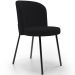 Cadeira Para Sala de Jantar Cozinha Estofada Gavi L02 Suede Preto - Lyam Decor