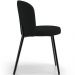 Cadeira Para Sala de Jantar Cozinha Estofada Gavi L02 Suede Preto - Lyam Decor
