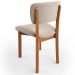 Cadeira Para Sala de Jantar Cozinha Living Estofada Dara L02 Bouclê Creme - Lyam Decor
