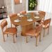 Cadeira Para Sala de Jantar Cozinha Living Estofada Dara L02 Couríssimo Camel - Lyam Decor