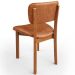 Cadeira Para Sala de Jantar Cozinha Living Estofada Dara L02 Couríssimo Camel - Lyam Decor